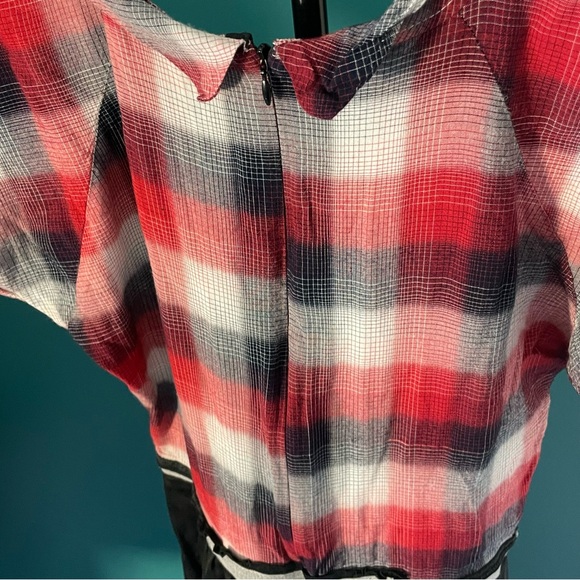 SzS Plaid and silk dress - Picture 3 of 9